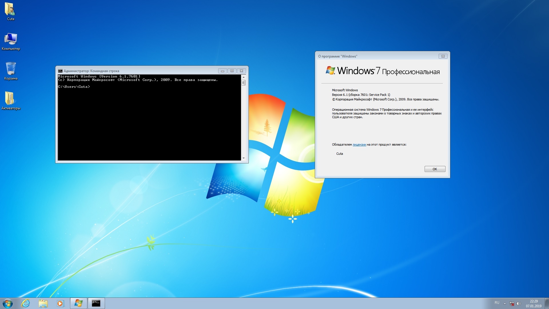 Windows 7 профессиональная x64